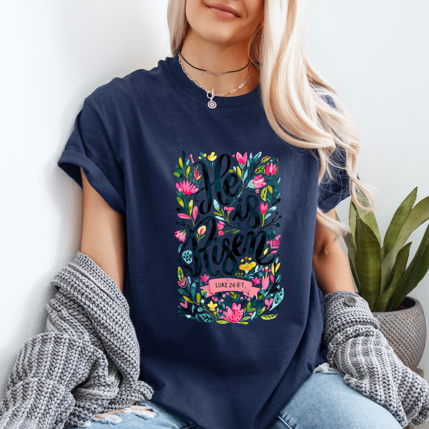 He Is Risen T-shirt 100% Organic Cotton
