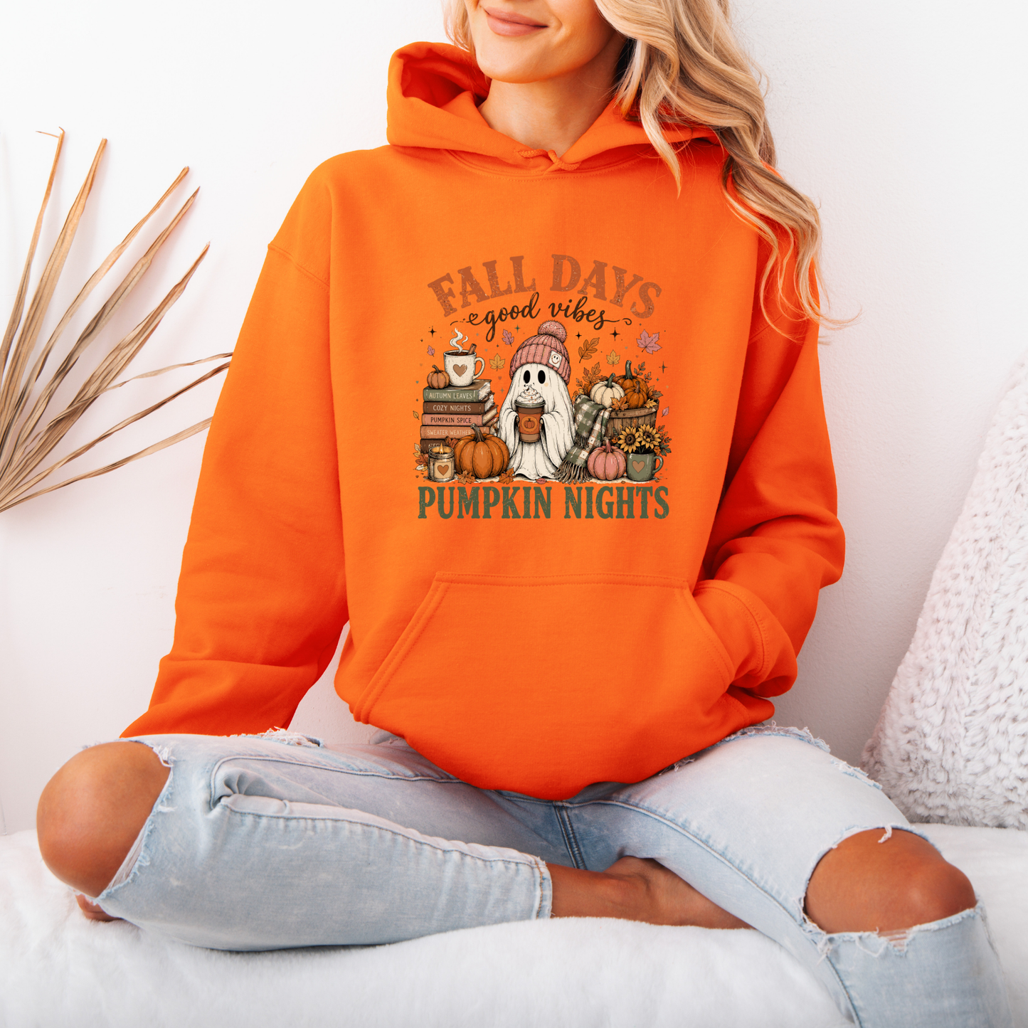 Fall Days & Pumpkin Nights Ghost Hoodie 👻🎃🍂