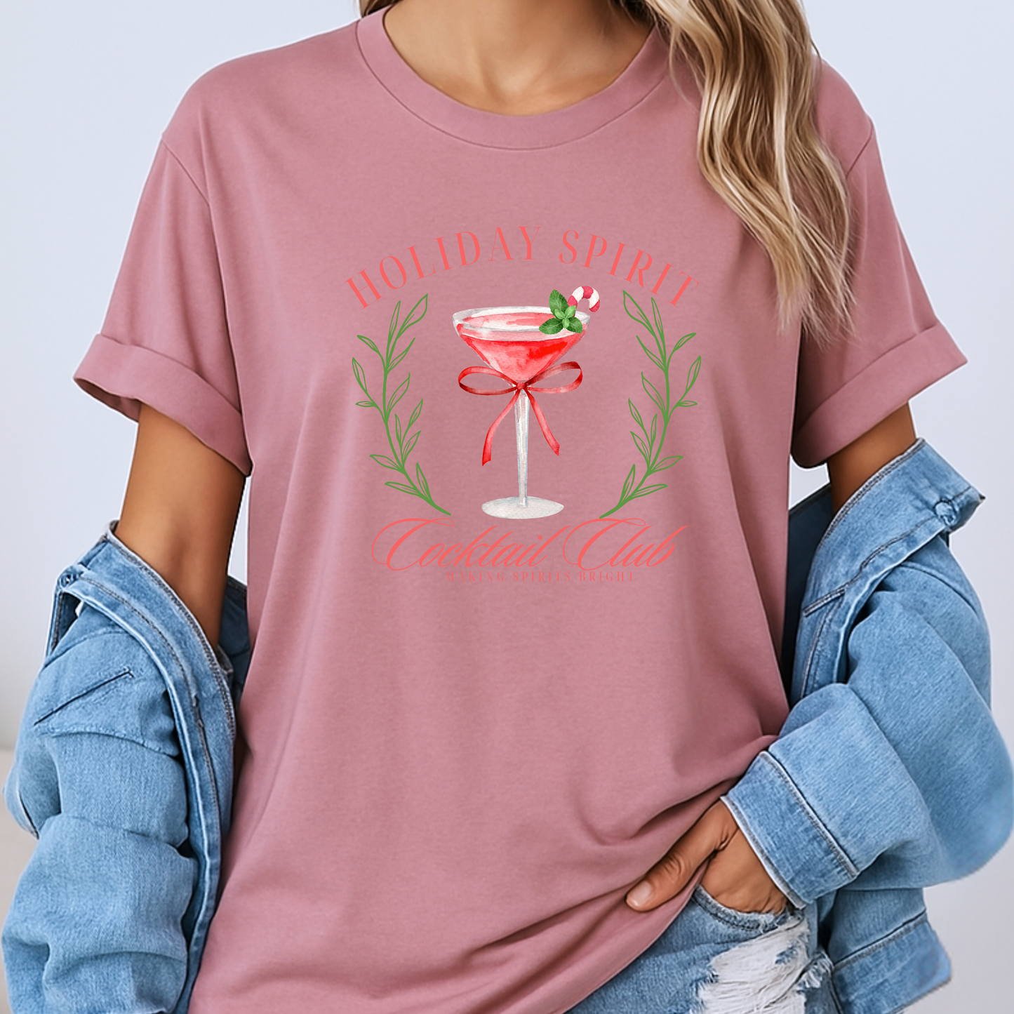 🥂🌟 Holiday Spirit Cocktail Club 🎁 100% Organic Cotton T-Shirt