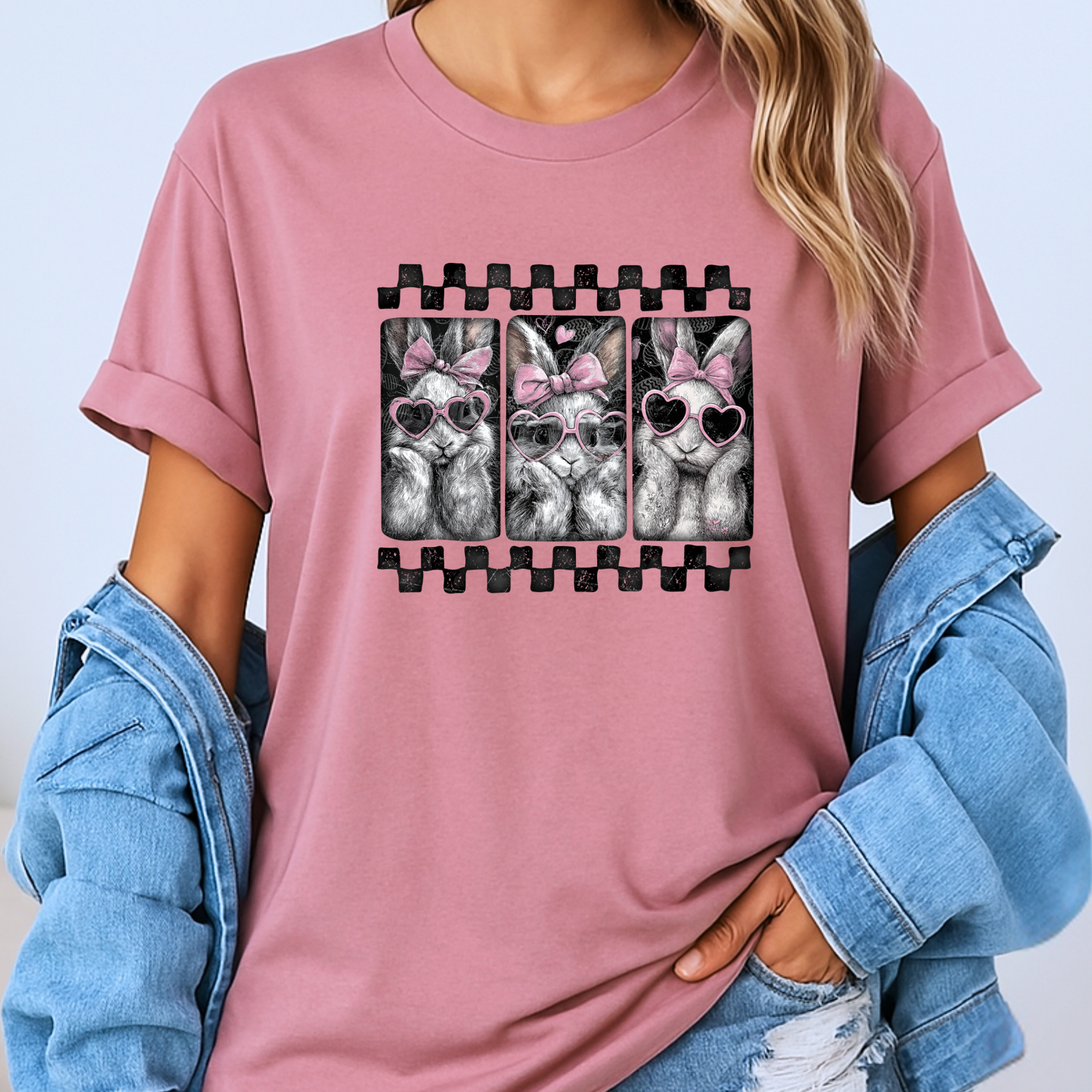 Cute Bunny Bow Easter T-Shirt 🐰🎀