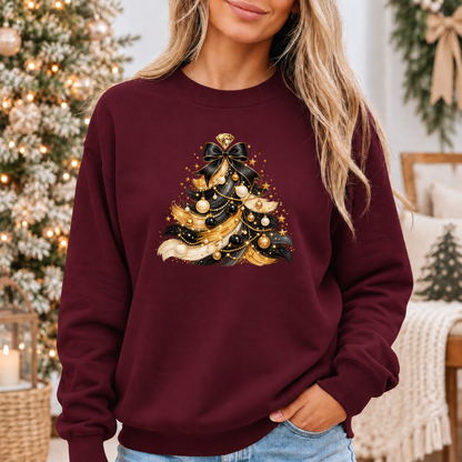 Midnight Glam Christmas Tree ✨🖤 Cosy Christmas Sweatshirt