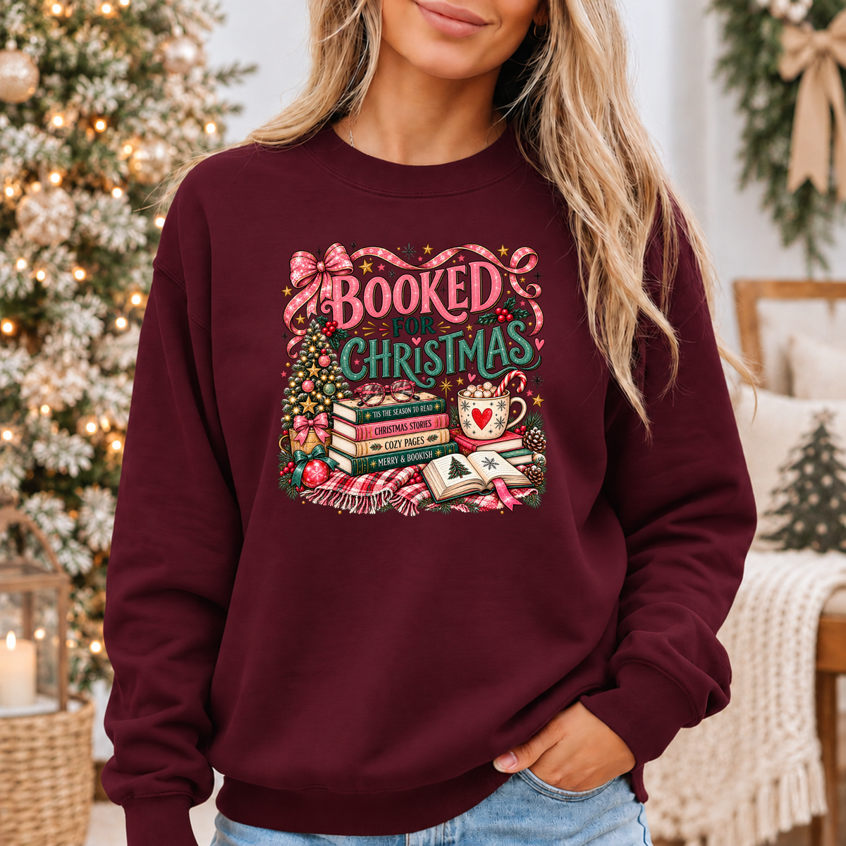 Booked for a Cosy Christmas 🎀📚🎄  Cosy Christmas Sweatshirt