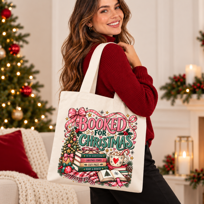 Booked for a Cosy Christmas 🎀📚 Christmas Tote Bag