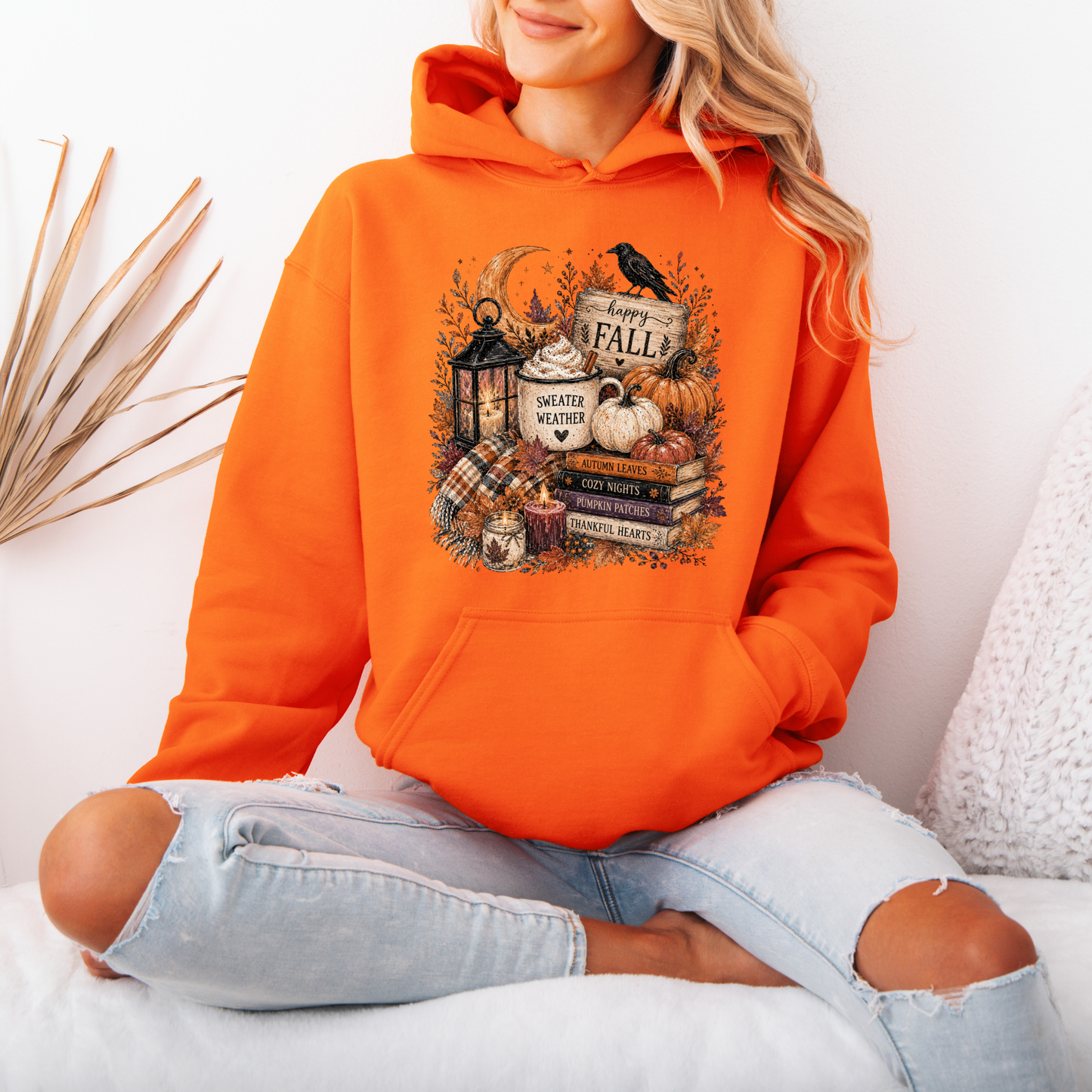 🍂🎃 Happy Fall Sweater Weather Hoodie 🎃🍂