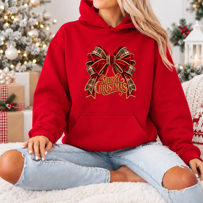 Christmas in Velvet & Tartan 🎀🎄✨  Premium Christmas Hoodie