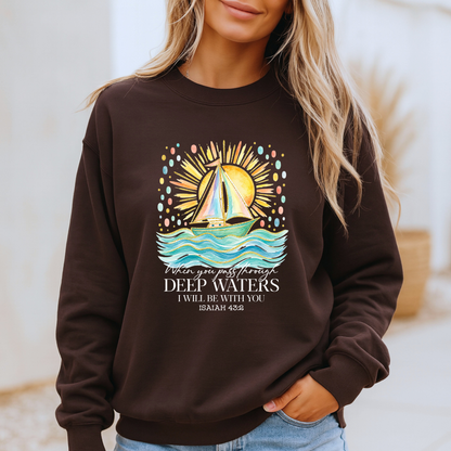🙏 Deep Waters Faith Sweatshirt 🌊💙