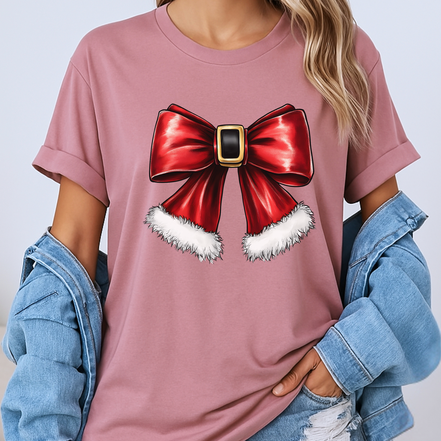 🎀🎄 Santa’s Bow 🧣 100% Organic Cotton T-Shirt