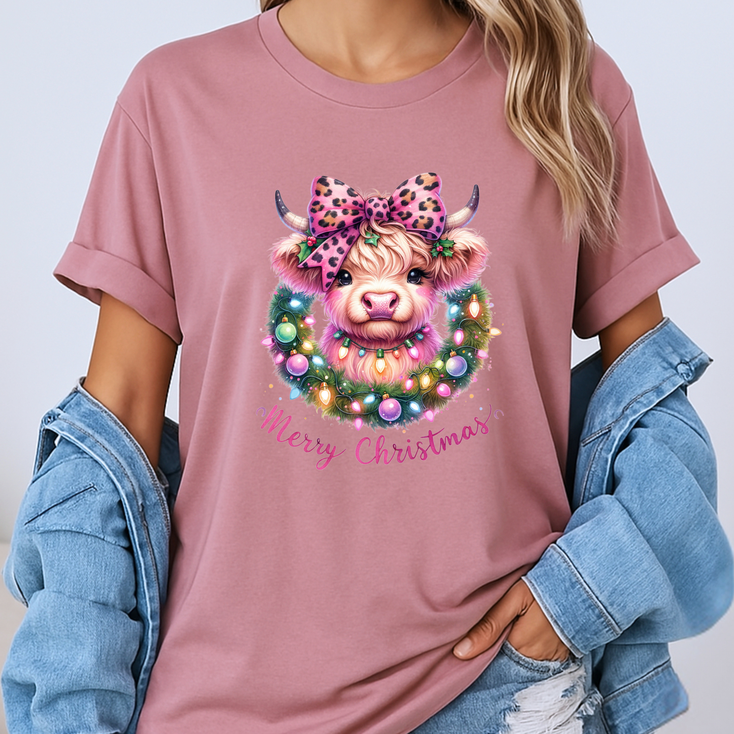🎀🐮 Coquette Highland Cow 🐮🎀 100% Organic Cotton T-Shirt