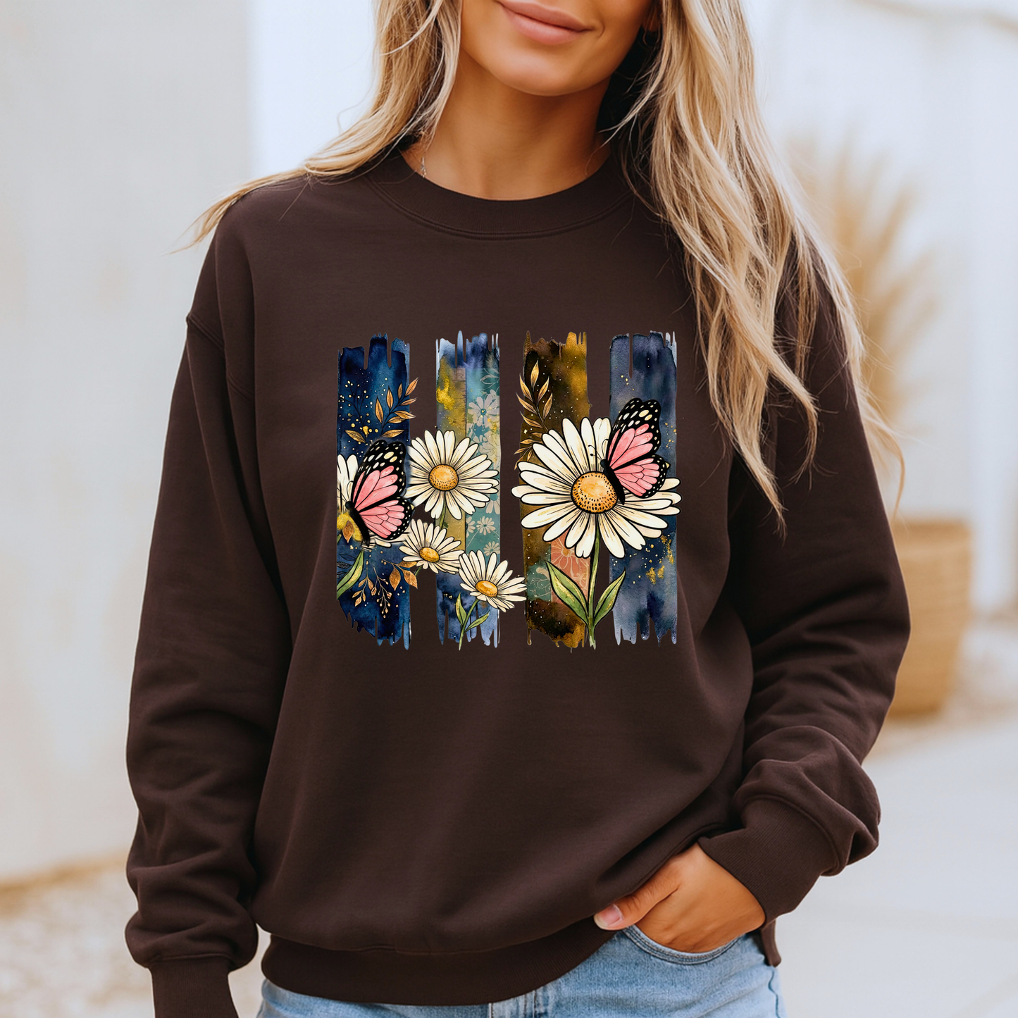 Midnight Daisy Butterfly 🌙🦋 Sweatshirt