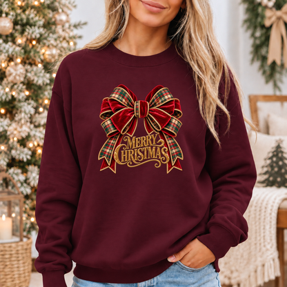 Christmas in Velvet & Tartan 🎀🎄✨ Cosy Christmas Sweatshirt