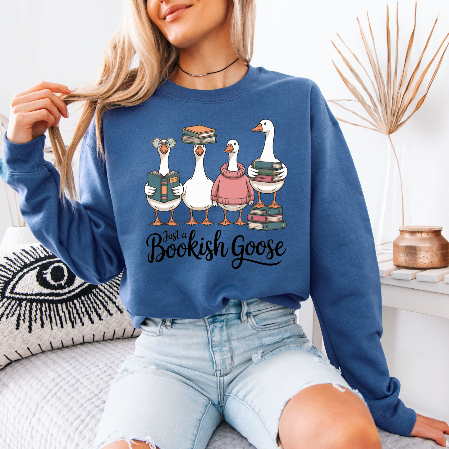 📚 Just a Bookish Goose 🪿 Organic Cotton Sweatshirt