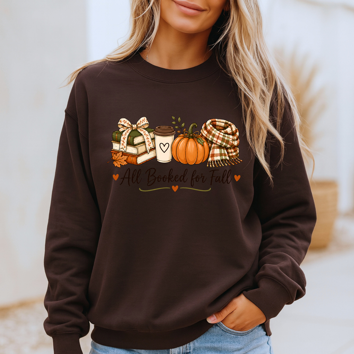 🍂 All Booked for Fall Bookish Sweatshirt 📚✨