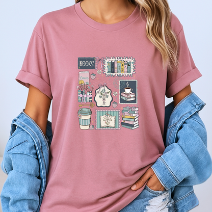 Bookish Cozy Life T-Shirt ☕📖🌿