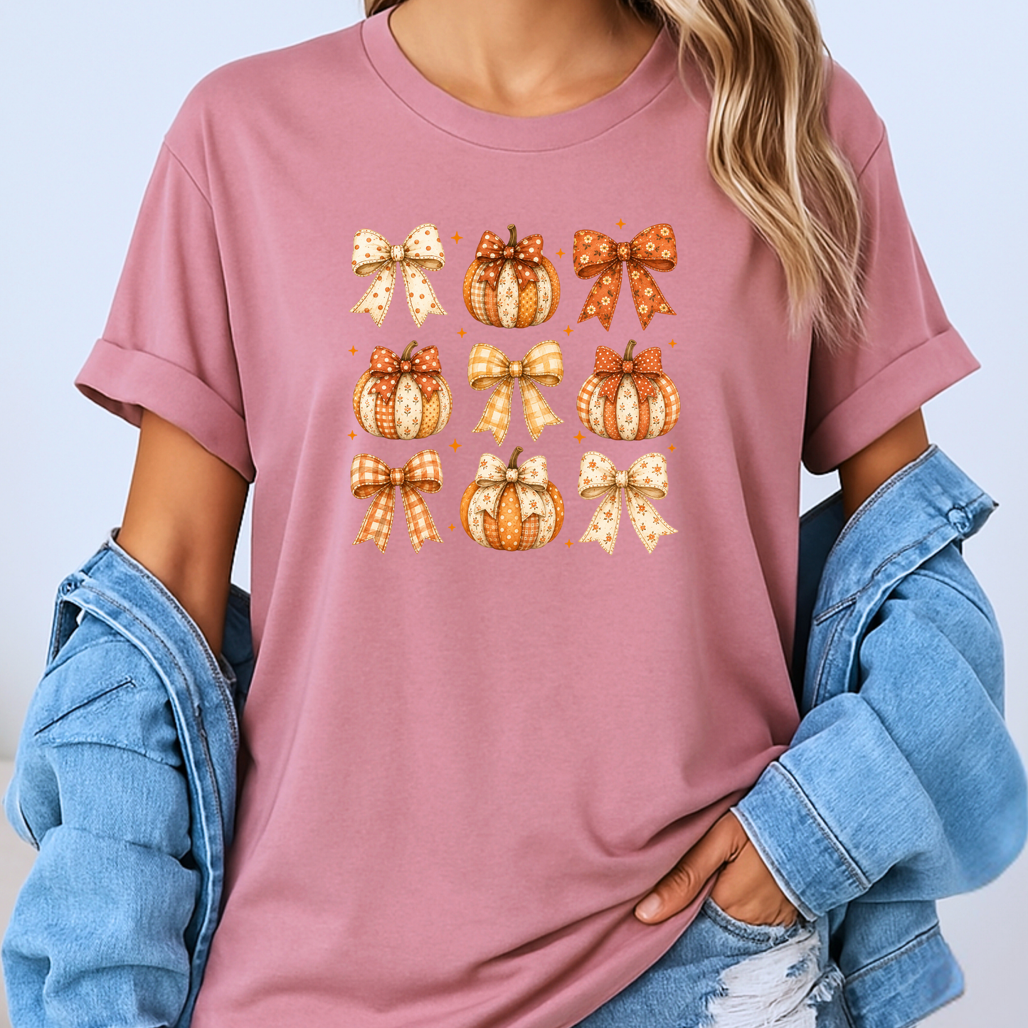 🎀🎃 Pumpkin Bows Autumn T-Shirt 🍂✨