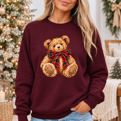 The Cutest Little Christmas Teddy 🧸🎄🎀 Cosy Christmas Sweatshirt