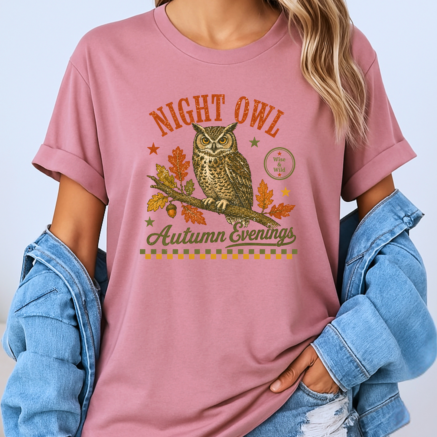 🦉 Night Owl Autumn Evenings T-Shirt 🍂✨