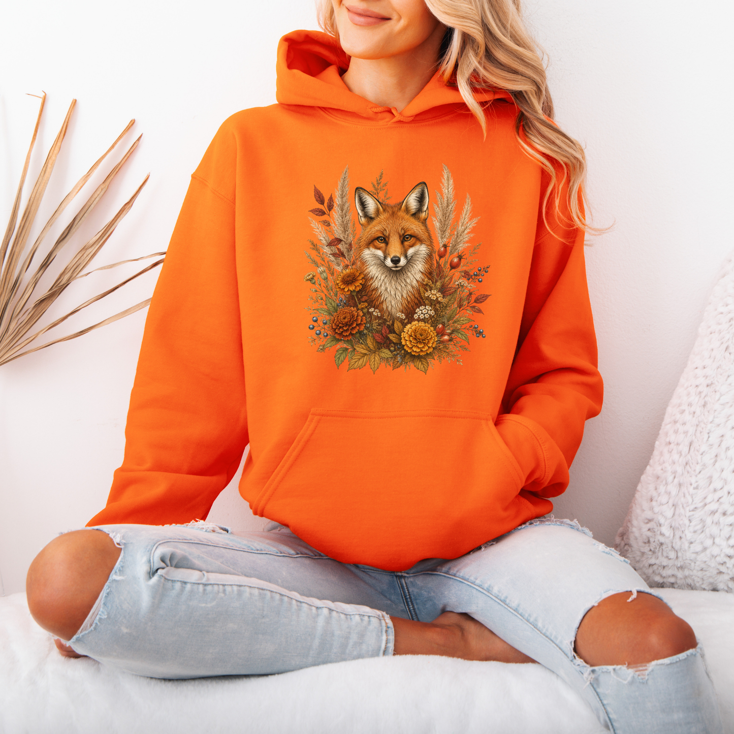 Autumn Fox and Wildflowers Hoodie 🦊🍂
