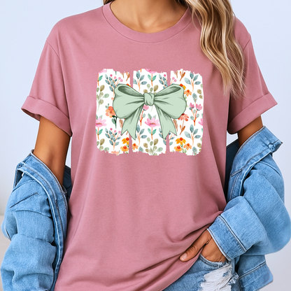 Floral Bow Aesthetic T-Shirt 🎀