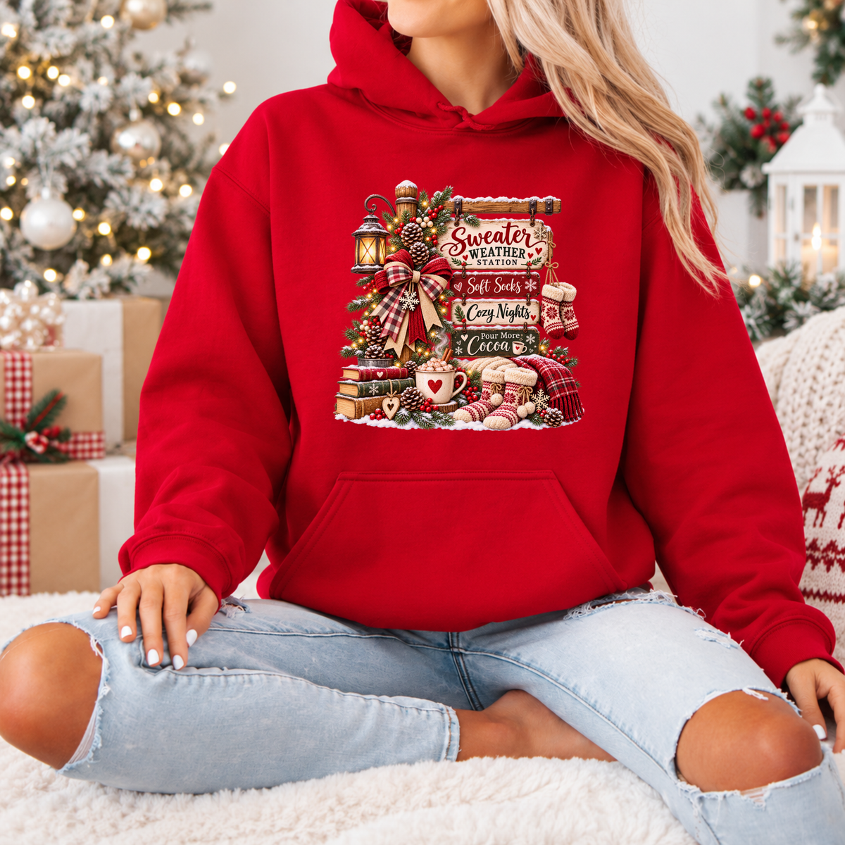 The Cosy Christmas Corner 🎄☕  Premium Christmas Hoodie