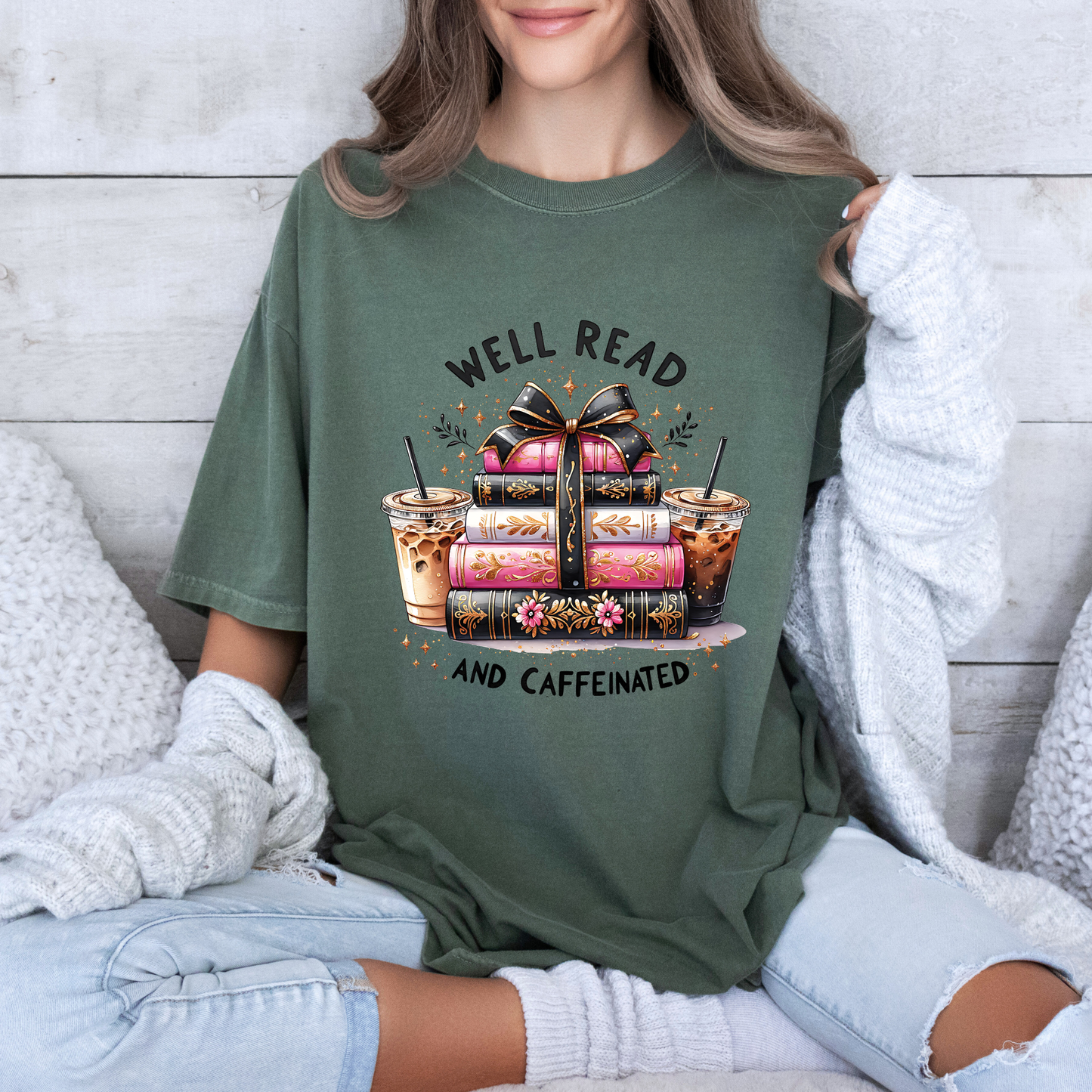 📚☕Well Read & Caffeinated t-shirt ✨