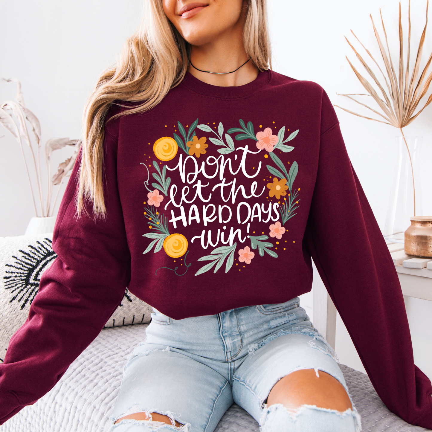 🌼✨ Don’t Let the Hard Days Win 💛🌿
Organic Cotton Sweatshirt