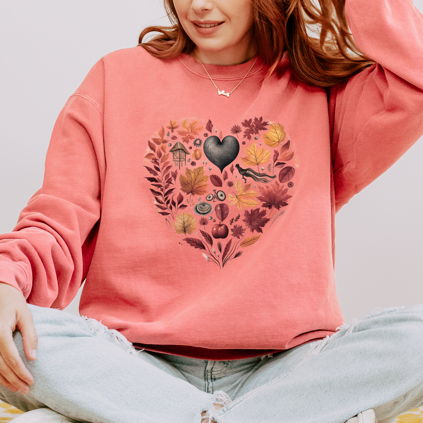 🍂❤️ Autumn Heart Cotton Sweatshirt