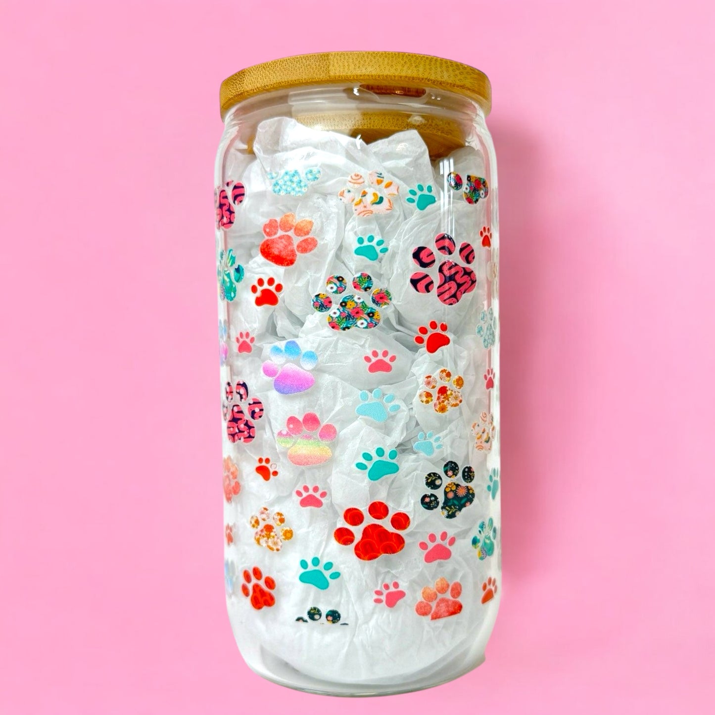 Life is Better With Dogs 16oz (455ml) Iced Coffee Glass Cup