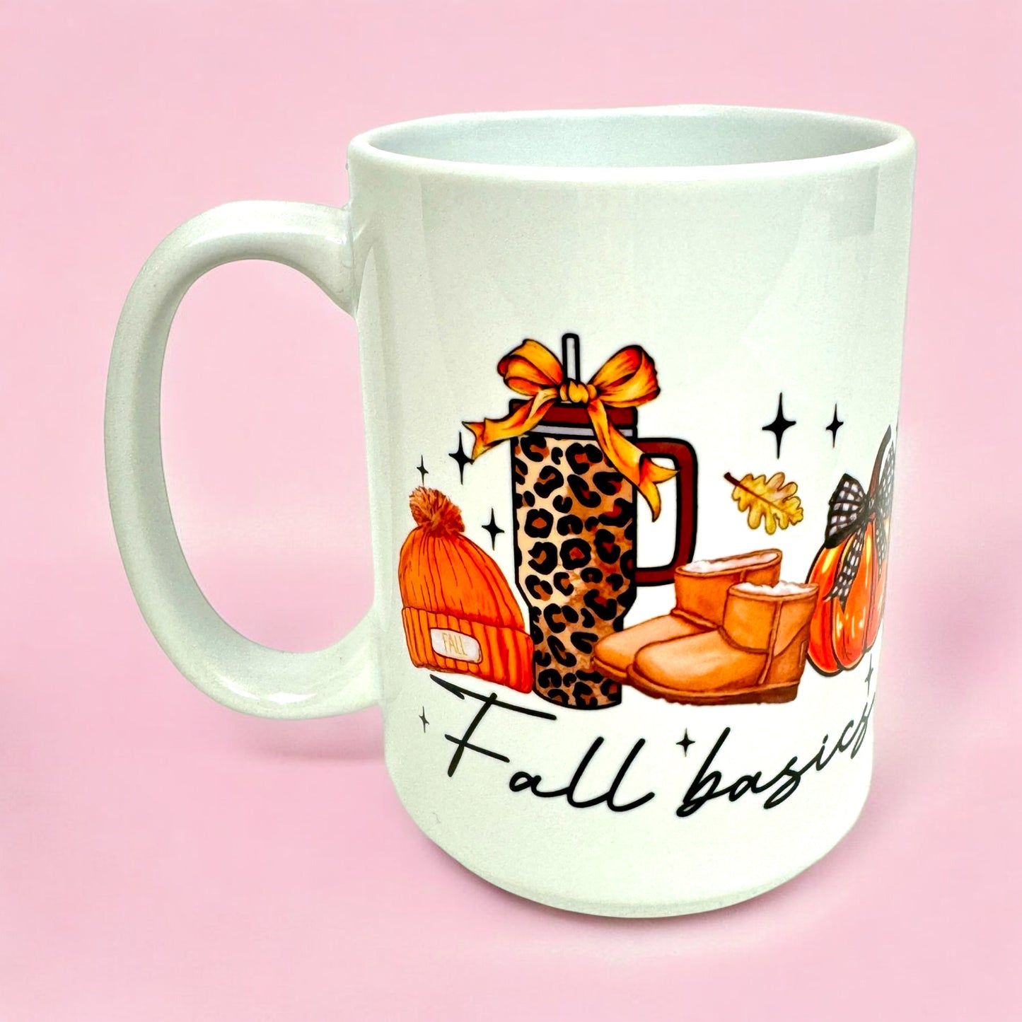 🍁🎃 Fall Basics Vibes ☕🧣15oz Mug