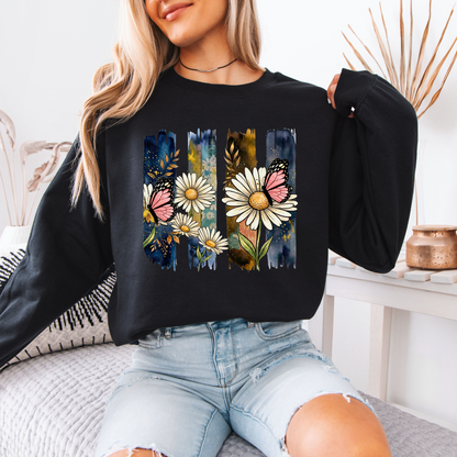Midnight Daisy Butterfly 🌙🦋 Sweatshirt
