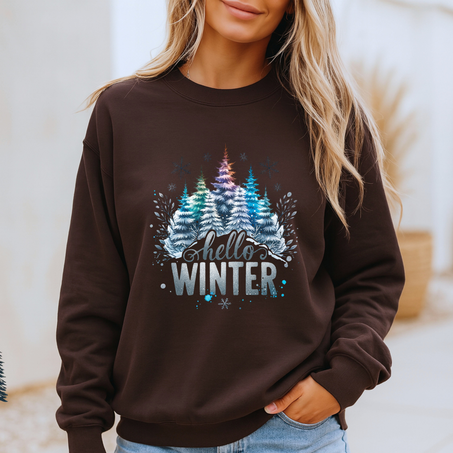 🌲 Frosted Forest Glow ❄️  Organic Cotton Sweatshirt