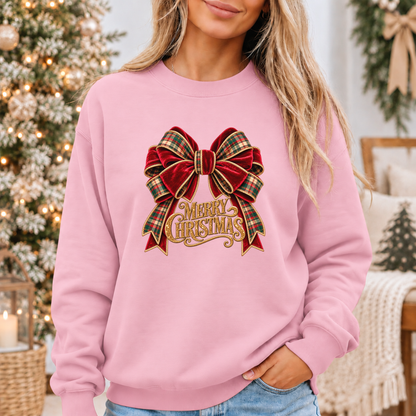 Christmas in Velvet & Tartan 🎀🎄✨ Cosy Christmas Sweatshirt