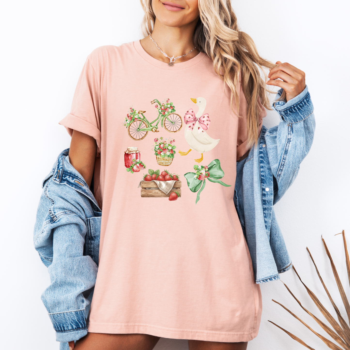 Strawberry Goose Cottage 🍓🪿 t-shirt 100% Organic Cotton
