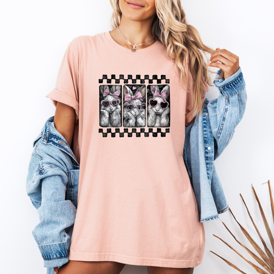 Cute Bunny Bow Easter T-Shirt 🐰🎀