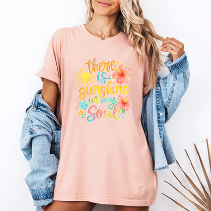 ☀️🌺 There Is Sunshine In My Soul T-Shirt ✨💛