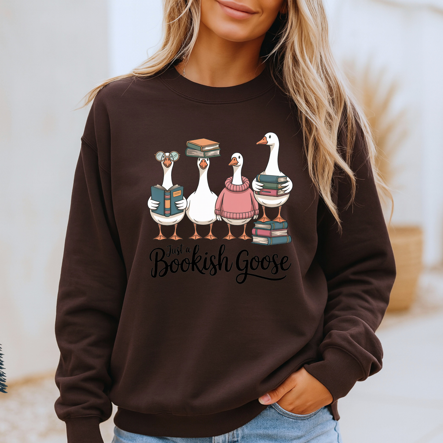 📚 Just a Bookish Goose 🪿 Organic Cotton Sweatshirt