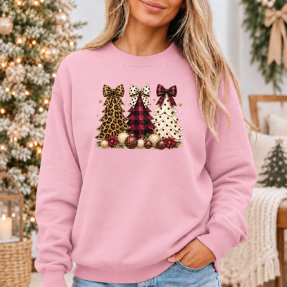 Christmas Trees & Pretty Bows 🎄🎀✨ Cosy Christmas Sweatshirt