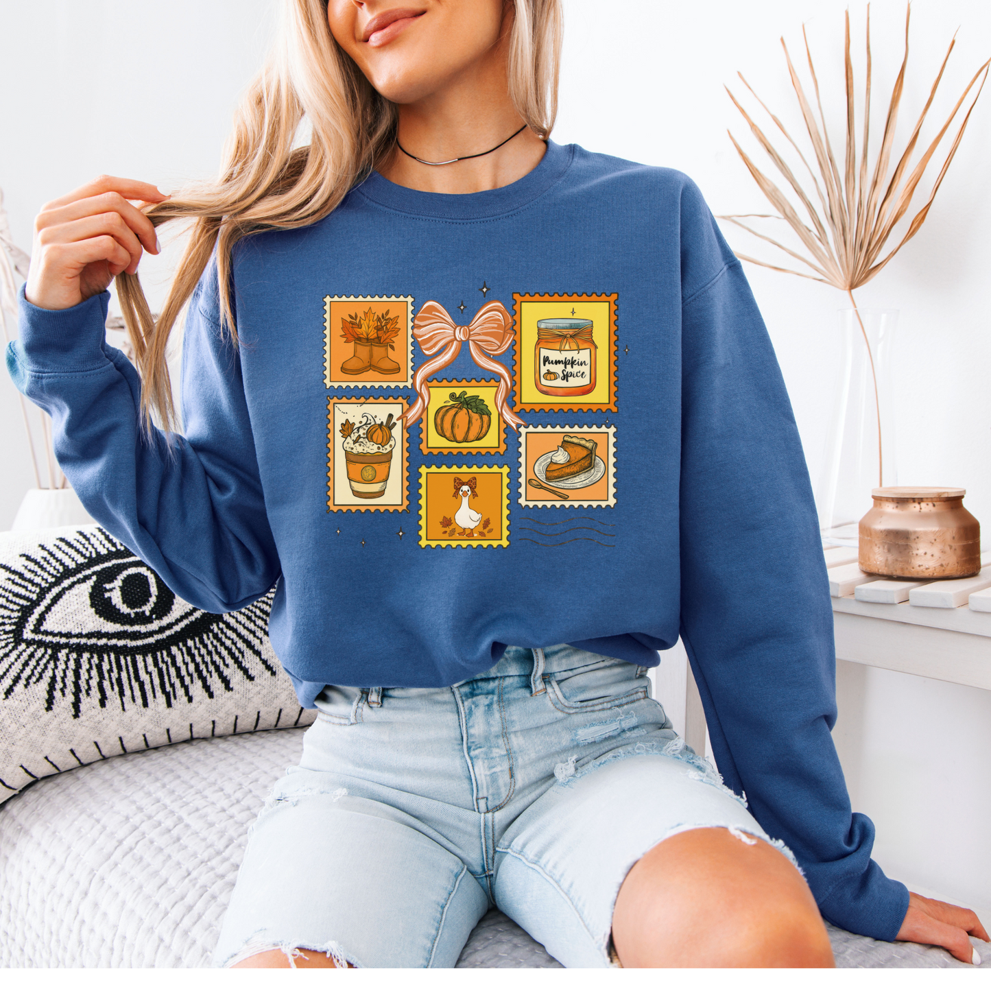 Fall Stamp Organic Cotton Crewneck Sweatshirt