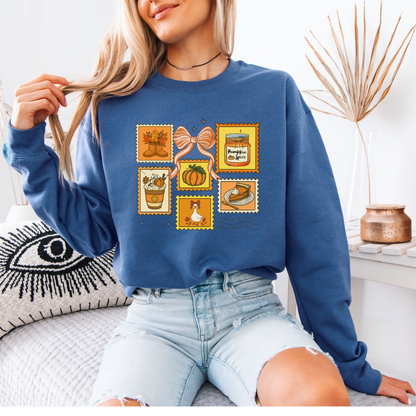 Fall Stamp Organic Cotton Crewneck Sweatshirt