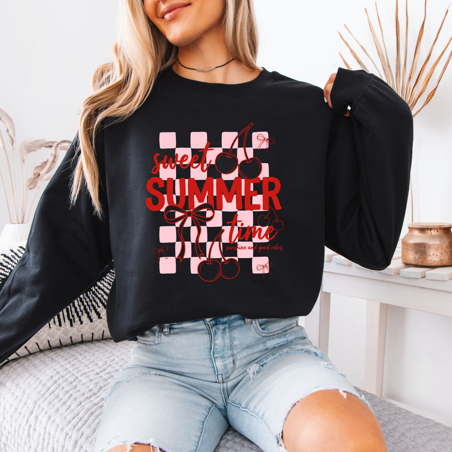 🍒 Sweet Summer Cherries Sweatshirt 🎀☀️