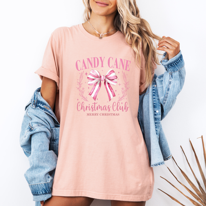 🍭🎄 Candy Cane Christmas Club ✨  100% Organic Cotton T-Shirt