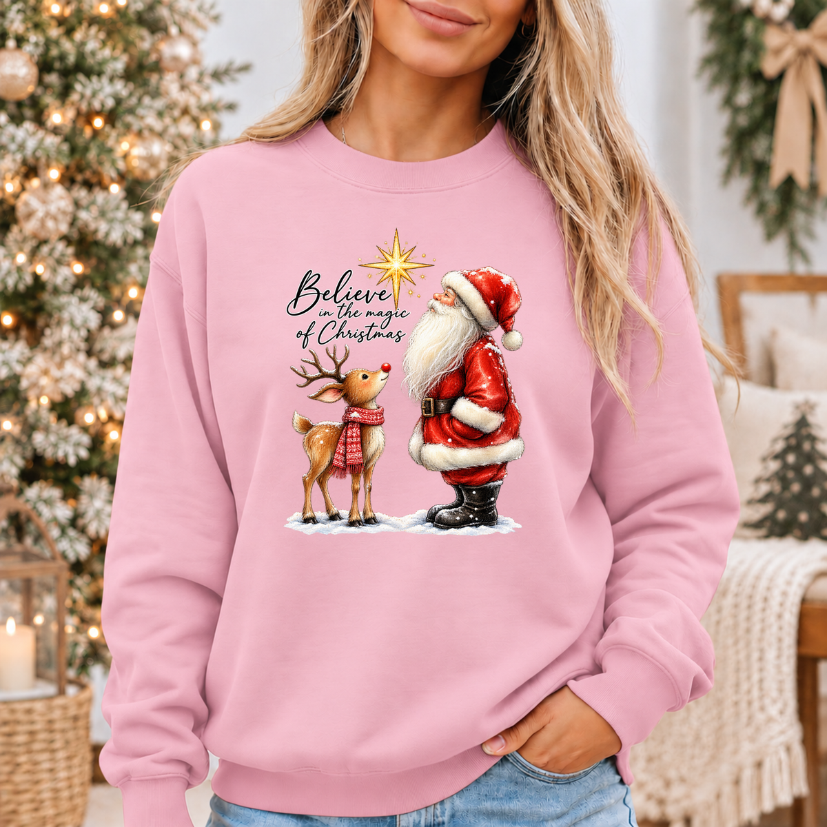 Believe in the Magic of Christmas 🎅🦌✨ Cosy Christmas Sweatshirt