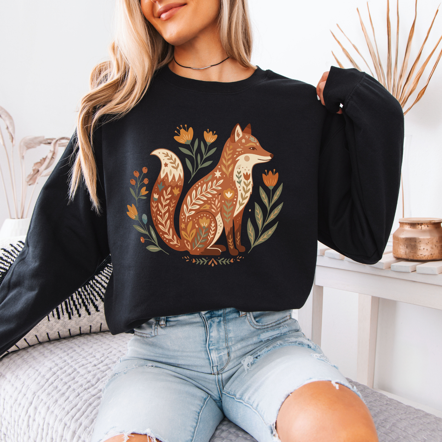 🦊🌿 Woodland Fox Sweatshirt 🍂✨