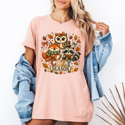 🍂☕ Cozy Season Friends Cotton T-Shirt 🎃✨