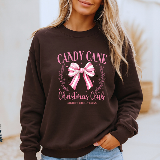 🍭🎄 Candy Cane Christmas Club ✨ Organic Cotton Sweatshirt