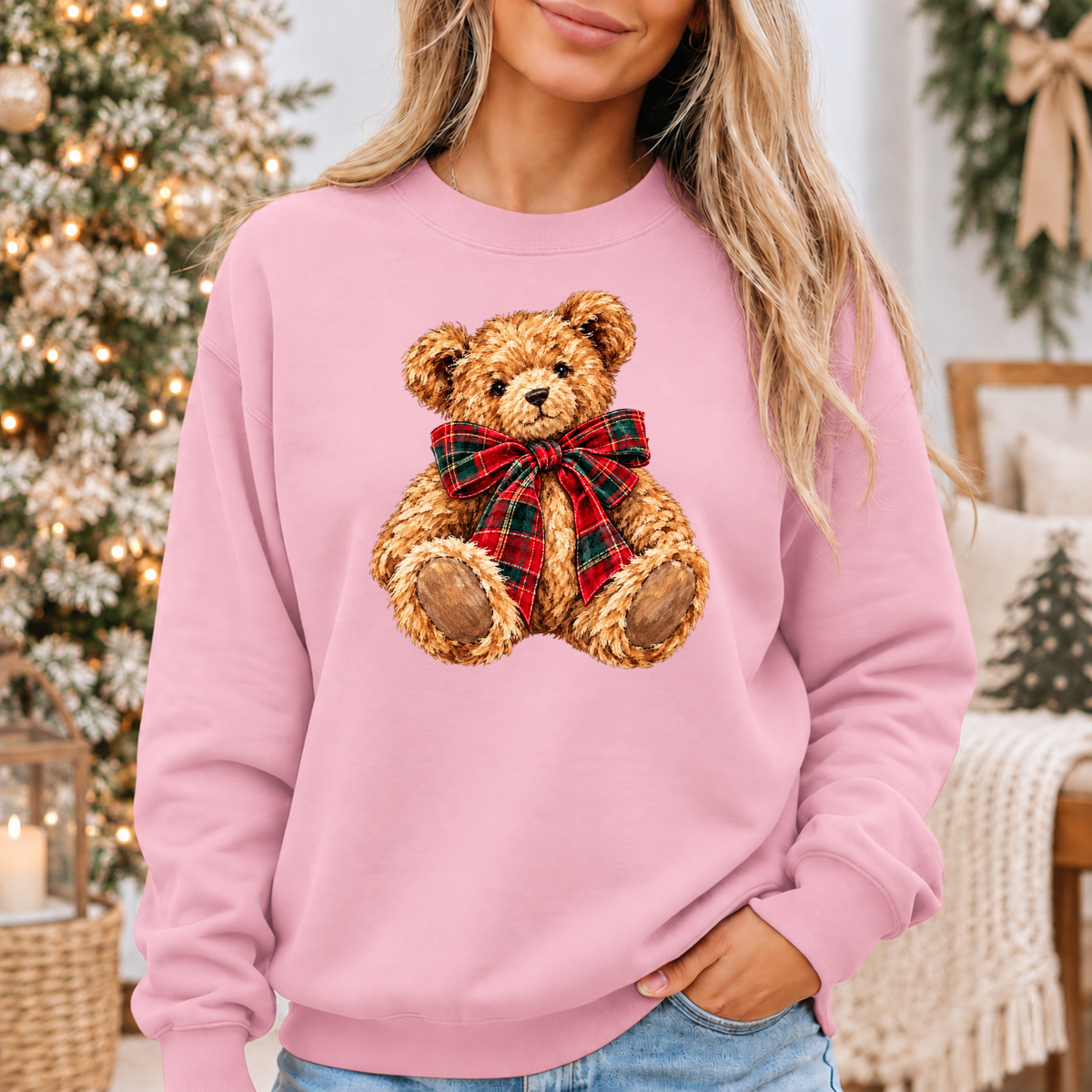The Cutest Little Christmas Teddy 🧸🎄🎀 Cosy Christmas Sweatshirt