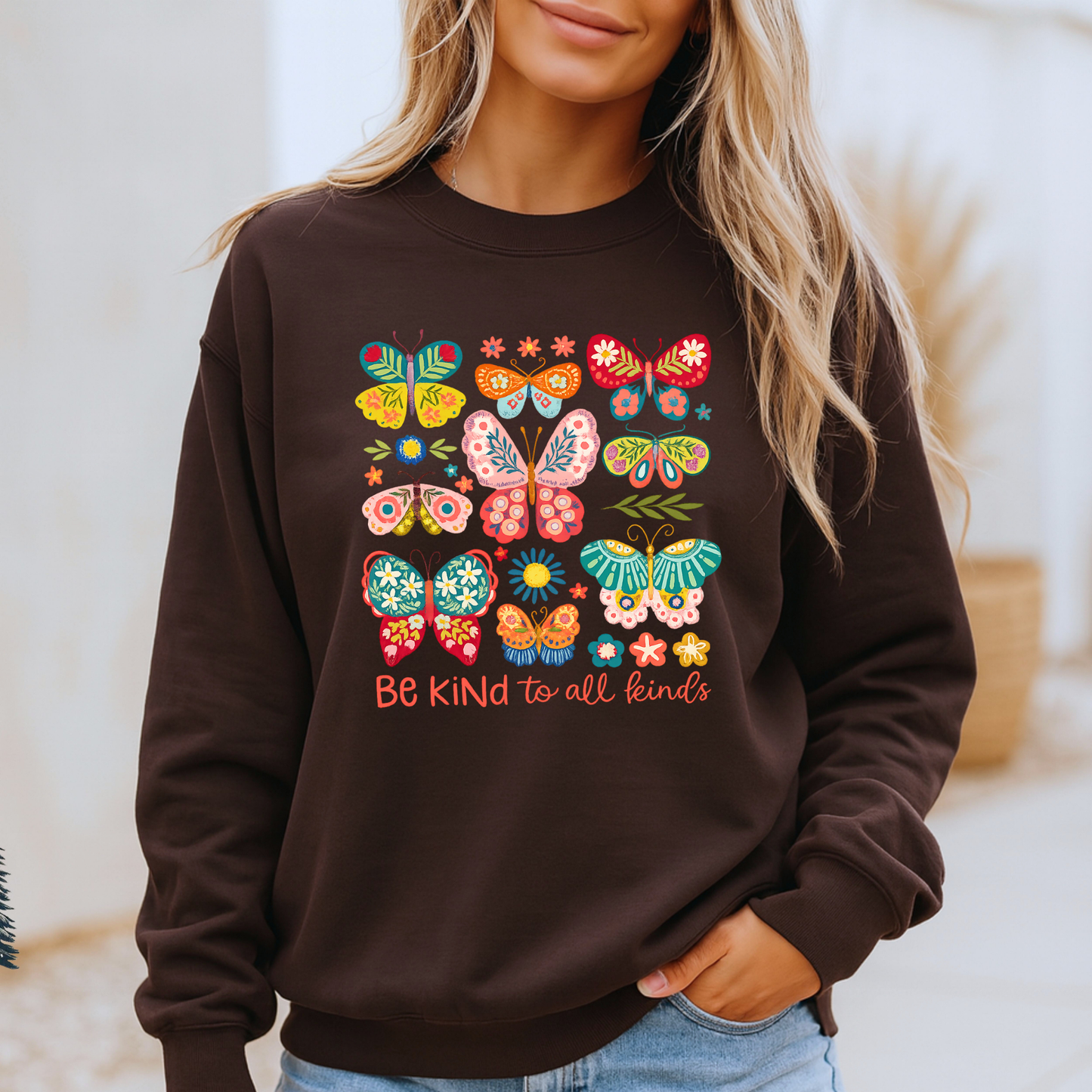 🦋 Colorful Butterflies 🦋✨  Organic Cotton Sweatshirt