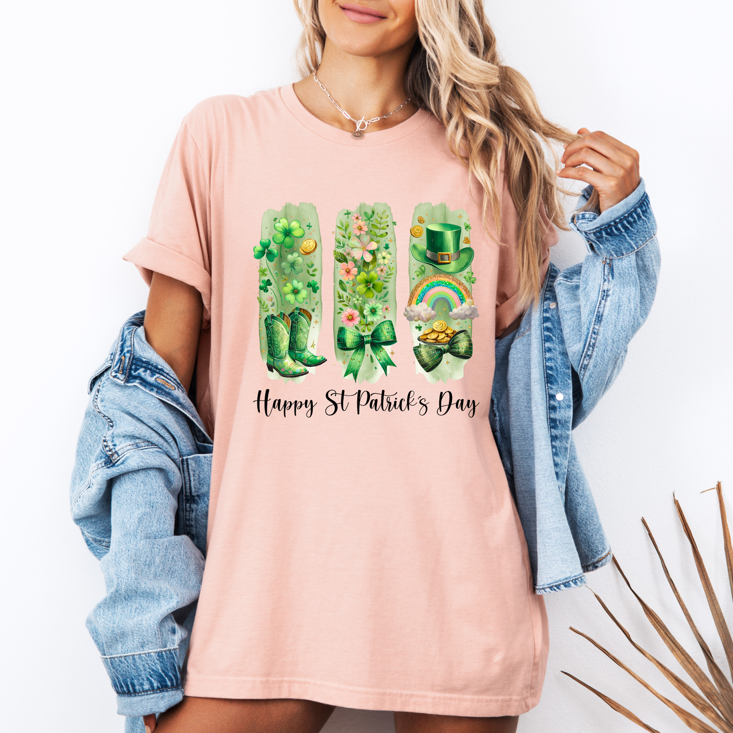 Lucky & Blooming – St. Patrick’s Day Graphic T-shirt 🍀🌈✨