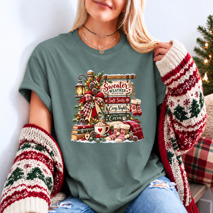 The Cosy Christmas Corner 🎄☕❤️ Organic Cotton Christmas T-Shirt