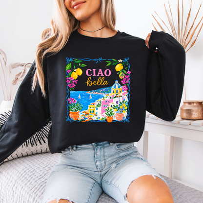 🍋🌸 Ciao Bella Coast Sweatshirt 🌊☀️
