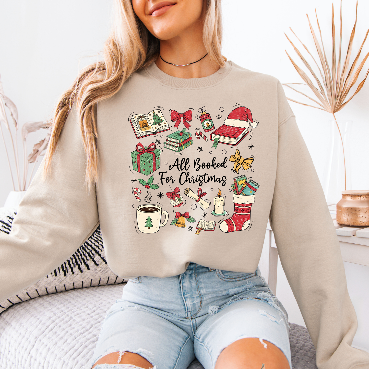 📚✨ Bookish Christmas ✨📚 Organic Cotton Sweatshirt 📚✨